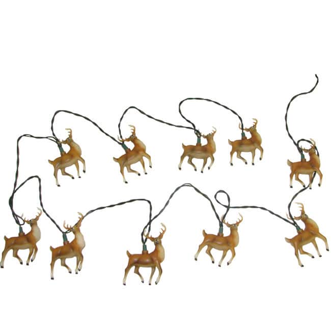 Kurt Adler 10-Light 4.5-Inch Plastic Reindeer Light Set