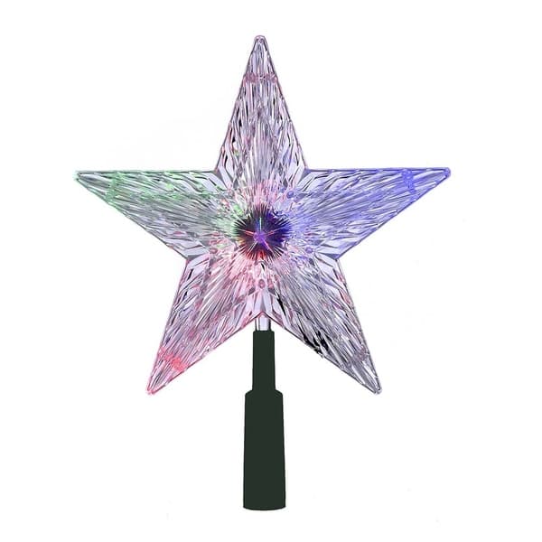 Kurt Adler 8.5-Inch LED Color-Changing Light Star Treetop - Overstock ...