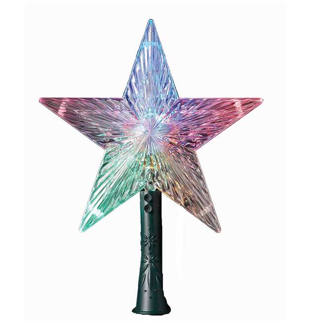 Kurt Adler 8.5-Inch LED Color-Changing Light Star Treetop