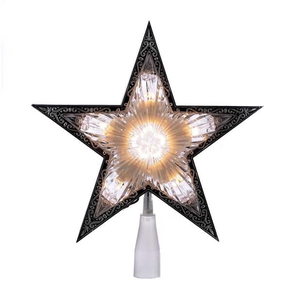 slide 2 of 3, Kurt Adler 10-Light Laser Clear Star Treetop
