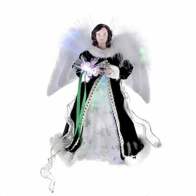 Kurt Adler 12-Inch Fiber Optic Irish Angel Treetop