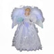 preview thumbnail 2 of 0, Kurt Adler 12-Inch White and Silver Fiber Optic LED Angel Treetop