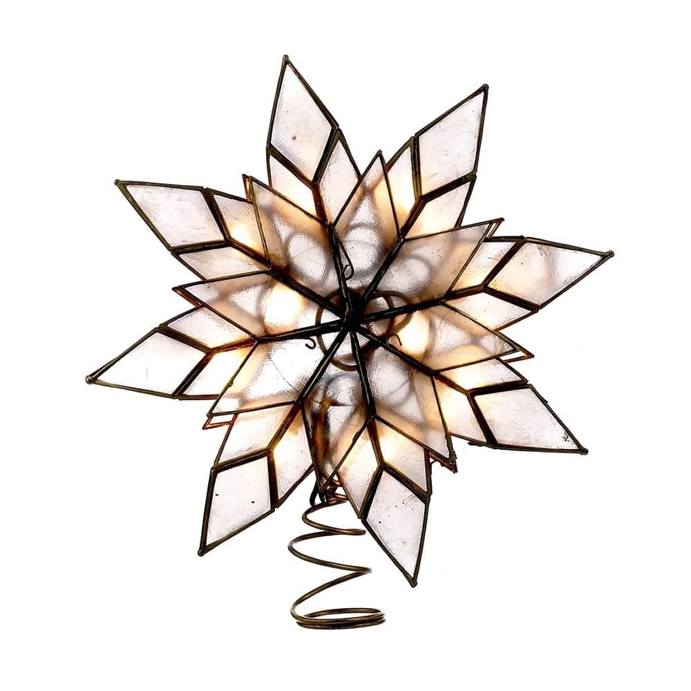 Kurt Adler 10-Light Capiz Clear Star Treetop