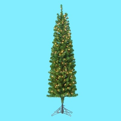 Kurt Adler 6-Foot Pre-Lit Winchester Pine Pencil Tree