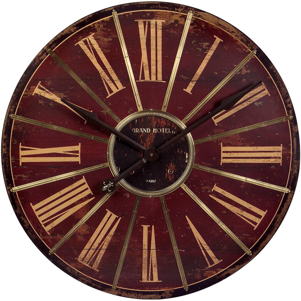 Large Red Wall Clock