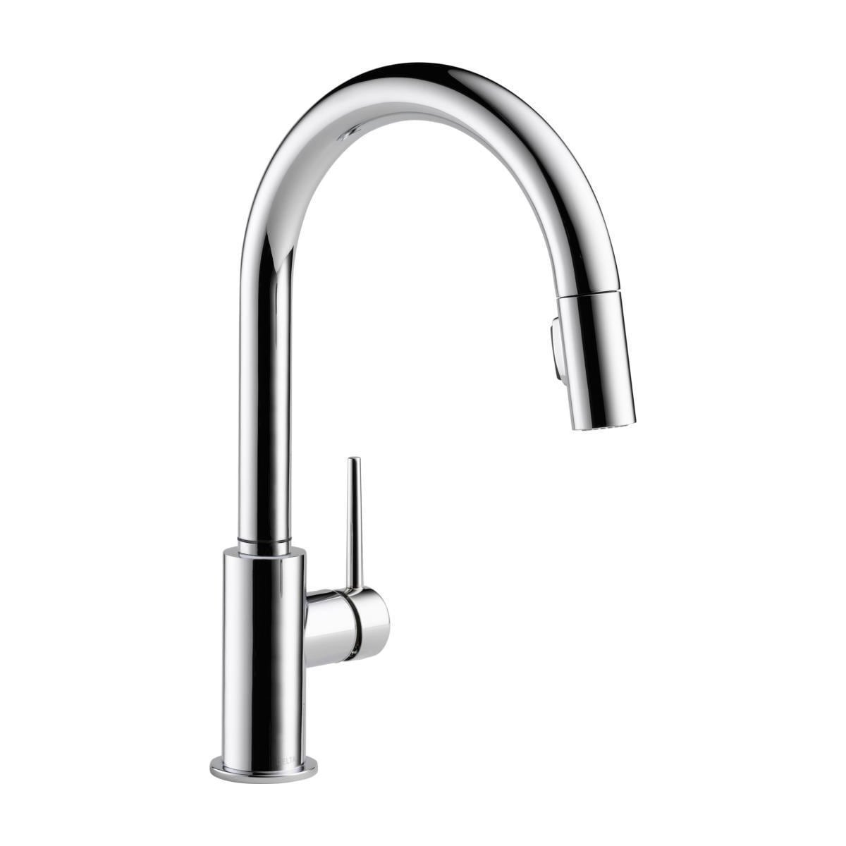 Delta Essa Single Handle Pull Down Sprayer Kitchen Faucet With Magnatite Chrome Home Faucets Garden Faucet