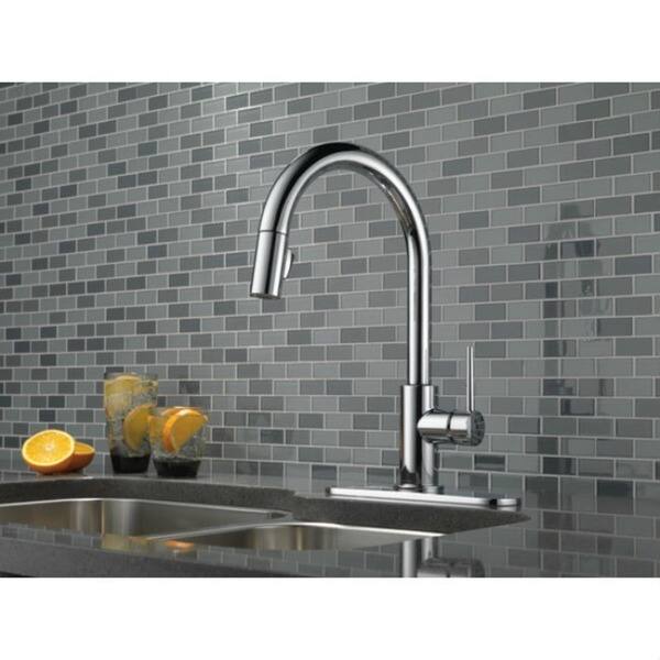 Delta Trinsic Single Handle Pull Down Kitchen Faucet 9159 Dst Chrome Overstock 9540234