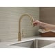 preview thumbnail 3 of 8, Delta Trinsic Single Handle Pull-Down Kitchen Faucet 9159-CZ-DST Champagne Bronze
