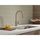 preview thumbnail 2 of 8, Delta Trinsic Single Handle Pull-Down Kitchen Faucet 9159-CZ-DST Champagne Bronze