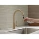 preview thumbnail 7 of 8, Delta Trinsic Single Handle Pull-Down Kitchen Faucet 9159-CZ-DST Champagne Bronze