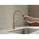 preview thumbnail 5 of 8, Delta Trinsic Single Handle Pull-Down Kitchen Faucet 9159-CZ-DST Champagne Bronze