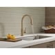 preview thumbnail 10 of 8, Delta Trinsic Single Handle Pull-Down Kitchen Faucet 9159-CZ-DST Champagne Bronze