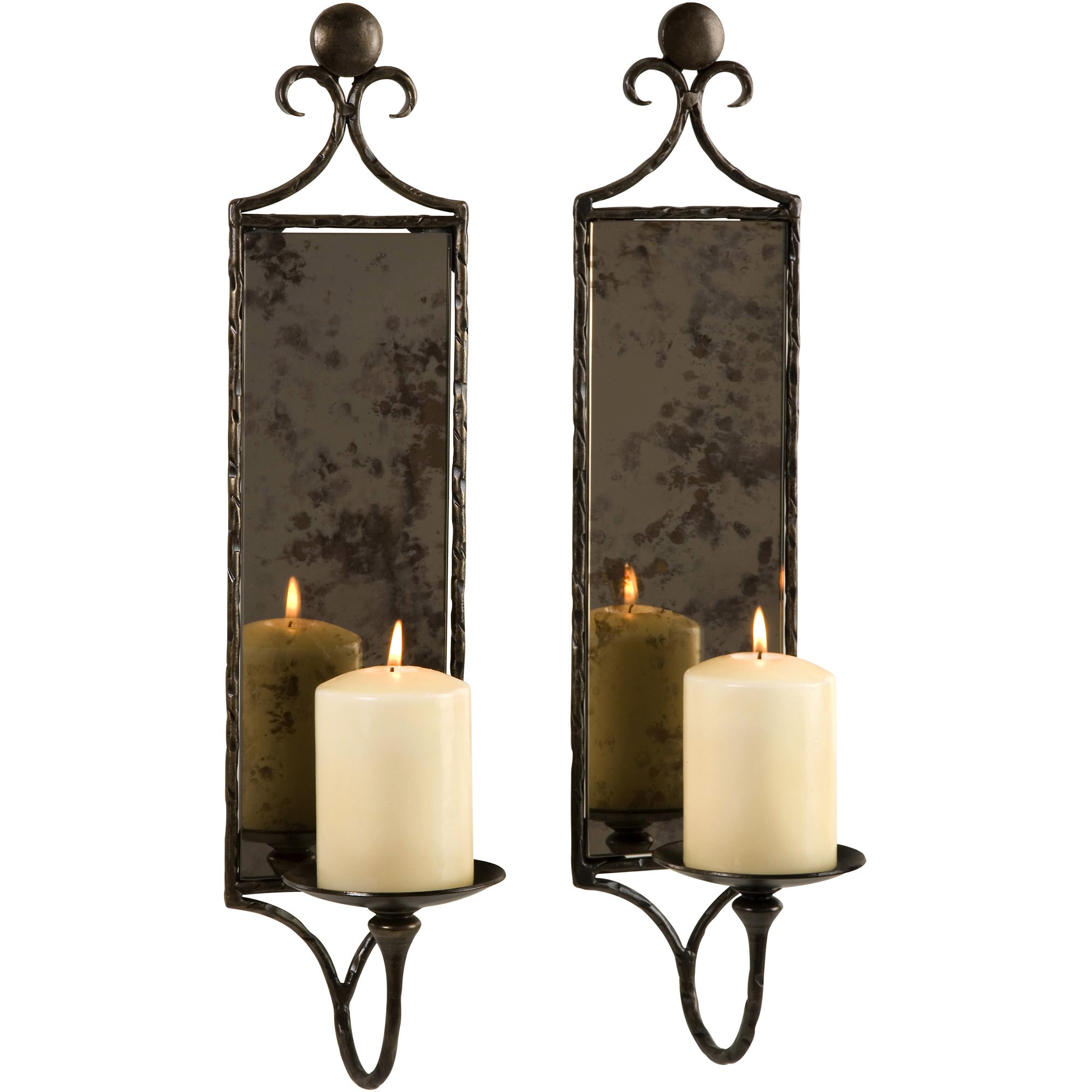 Hammered Mirror Wall Sconce Candle Set Of 2 Hammered Mirror Wall Sconce Candle Set Of 2