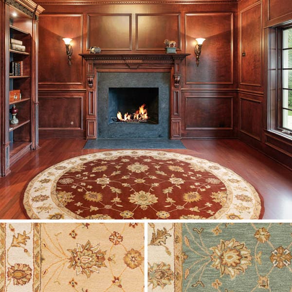 Hand-Tufted Isamu Bordered Wool Rug