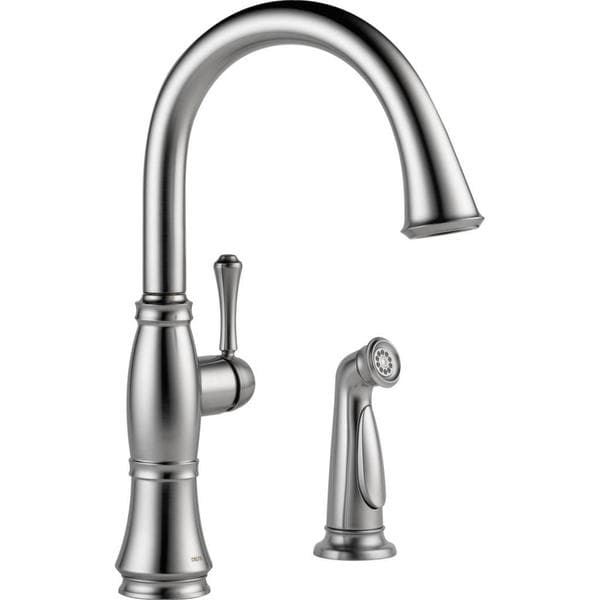 Delta Cassidy Single Handle Kitchen Faucet with Spray 4297-AR-DST Arctic Stainless
