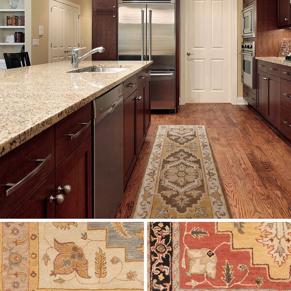 Hand-Tufted Haru Bordered Wool Rug (2'3 x 14')