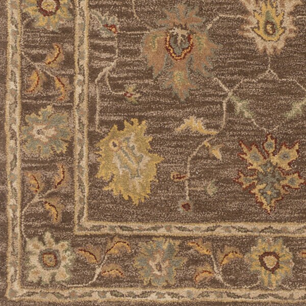 Hand-Tufted Akio Bordered Wool Rug (2'3 x 8')