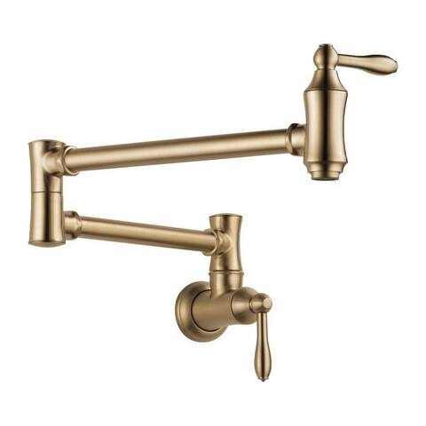 Delta Cassidy Traditional Wall Mount Pot Filler 1177LF-CZ Champagne Bronze