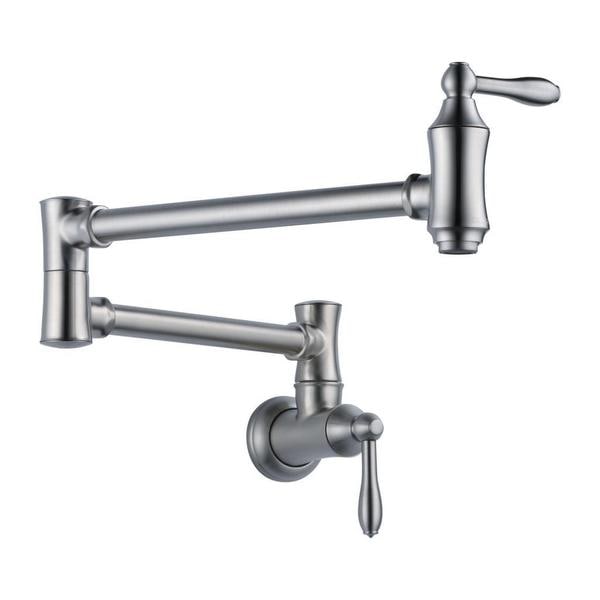 Delta Arctic Stainless Wall Mount Pot Filler Faucet   16719316