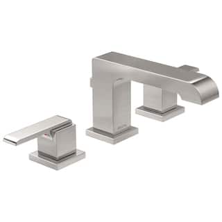 slide 1 of 1, Delta Ara Two Handle Widespread Lavatory Faucet 3567-SSMPU-DST Stainless
