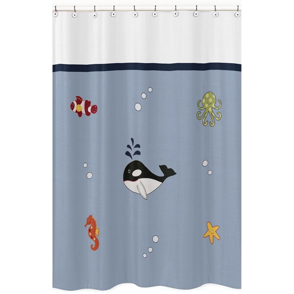 Sweet Jojo Ocean Blue Shower Curtain Overstock 9540649