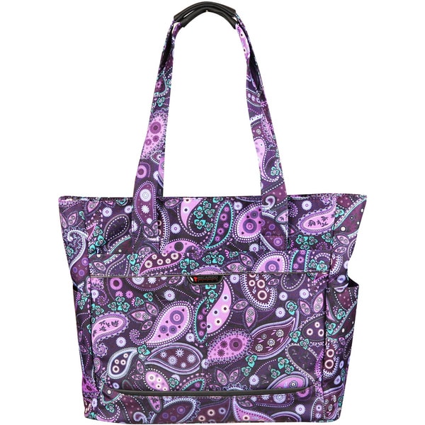 Ricardo Beverly Hills Mar Vista Purple Paisley 18-inch Shopper Tote ...