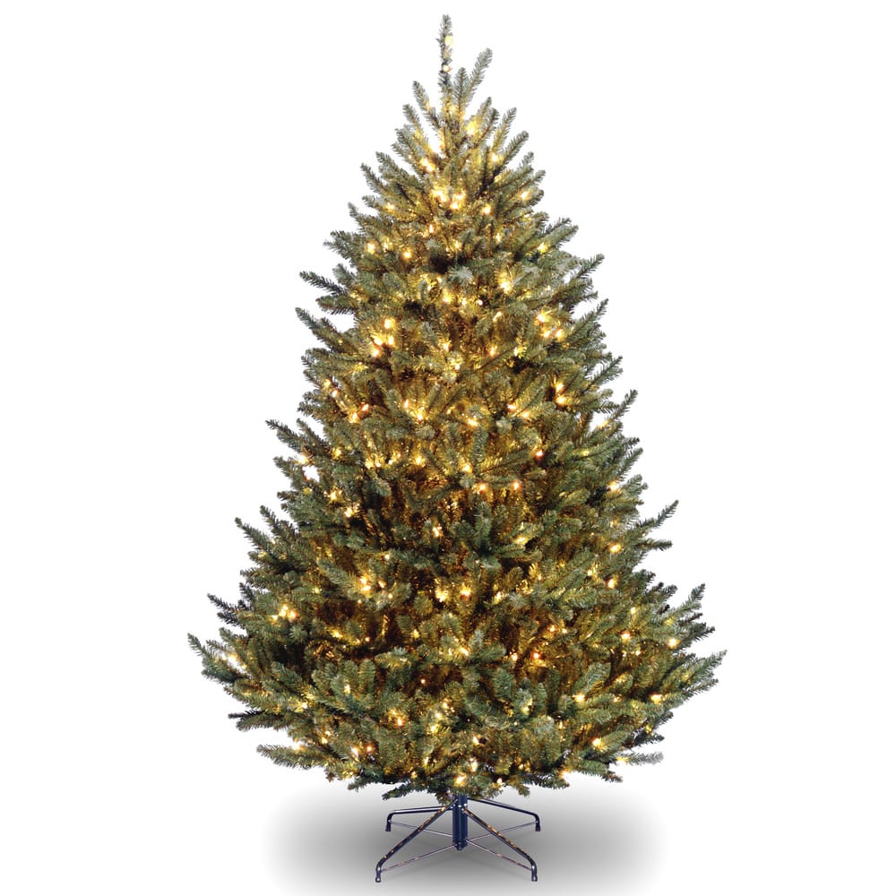 National Tree Company 7.5 ft. Natural Fraser Fir Hinged Tree with 1000 Clear Lights