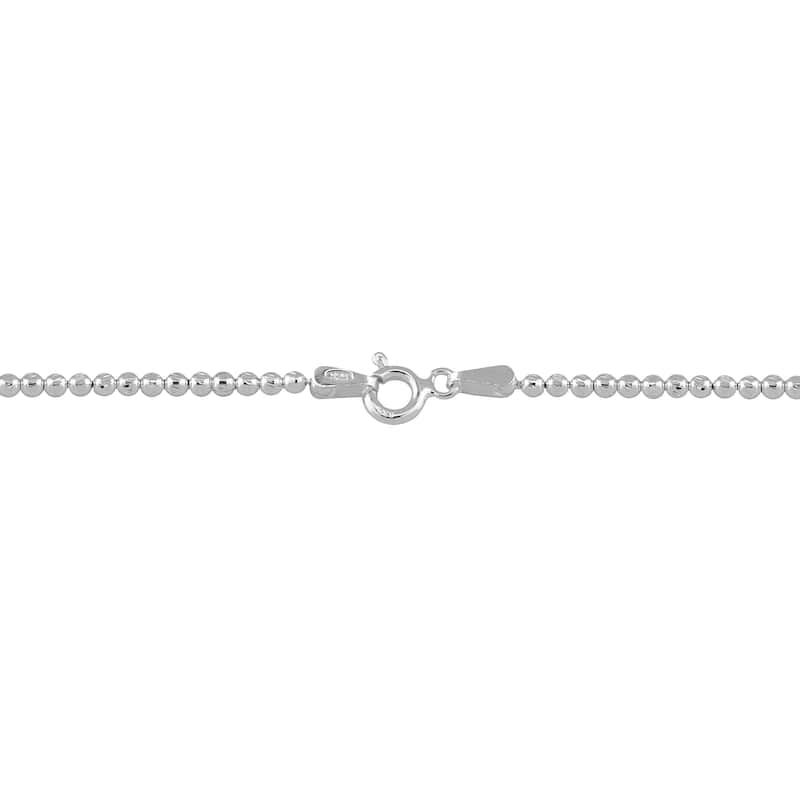 Fremada Sterling Silver Diamond-cut Bead Necklace (20 - 36 inches)