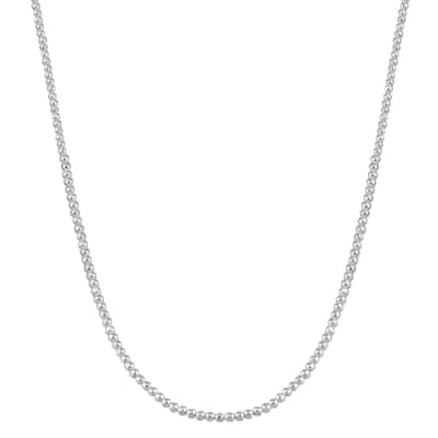 Fremada Sterling Silver Diamond-cut Bead Necklace (20 - 36 inches)