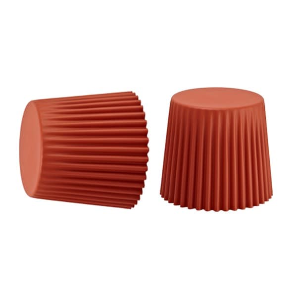 Shop Sammy Dark Orange Stackable Stool (Set of 2) Free Shipping Today