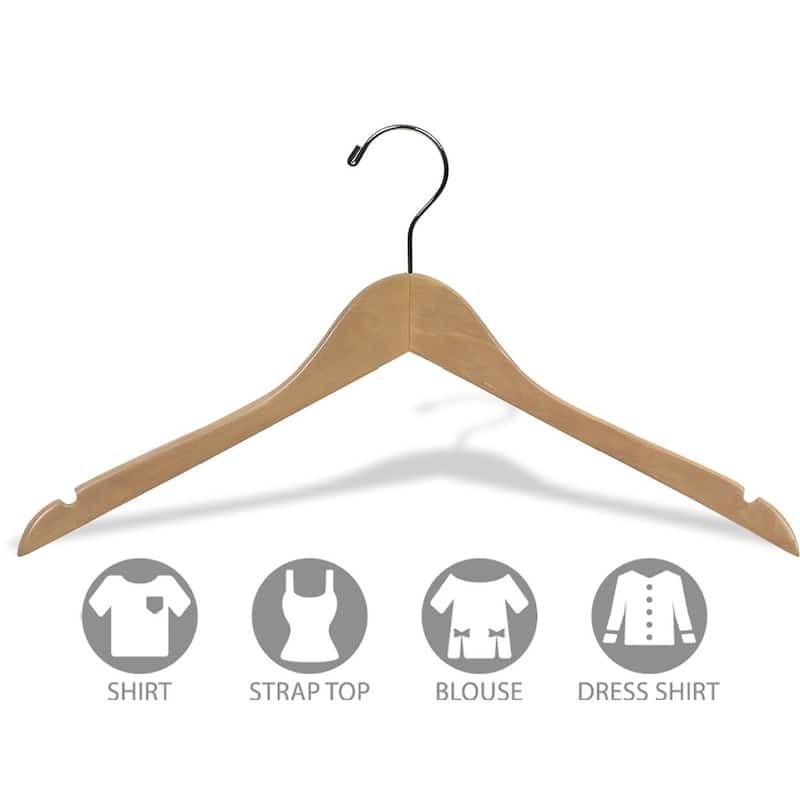 Wood Top Hangers with Notches
