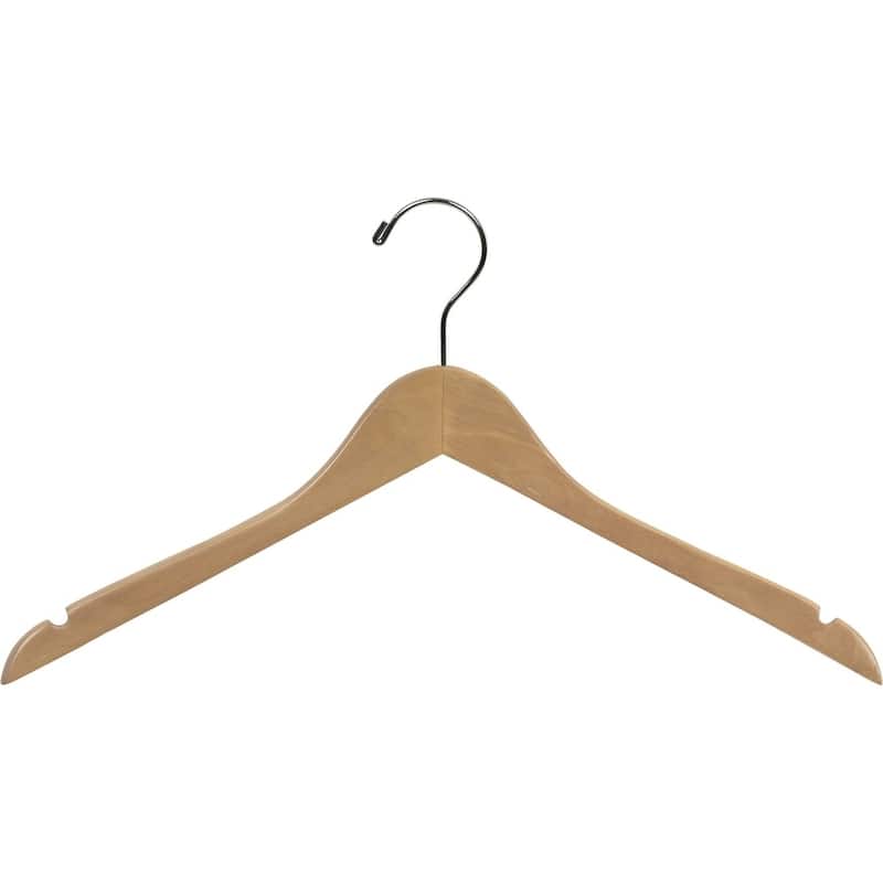 Wood Top Hangers with Notches
