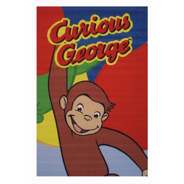 Curious George Brown Nylon Area Area Rug (42 x 65)