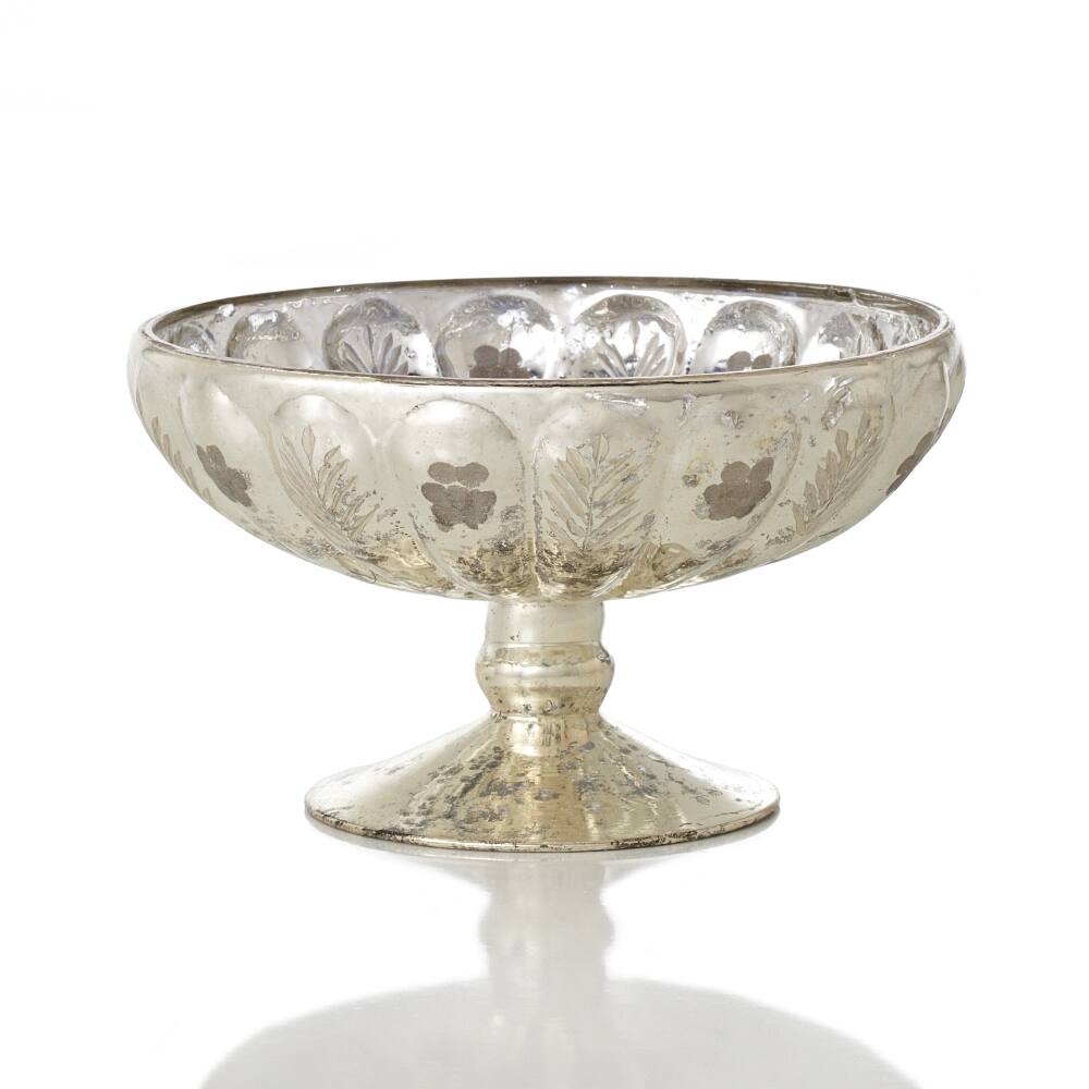 Sage & Co Etched Mercury Glass Compote