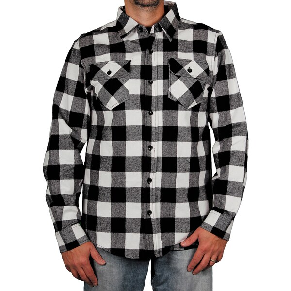 Clench Men's Buffalo Plaid Flannel Shirt - Overstock Shopping - Big ...