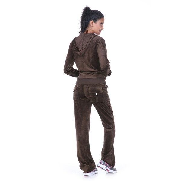 white mark velour tracksuit