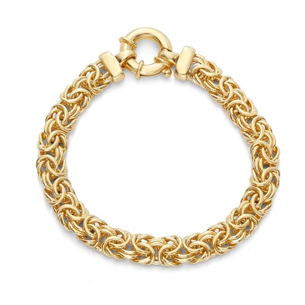 Gold-plated 8-inch Byzantine Bracelet 