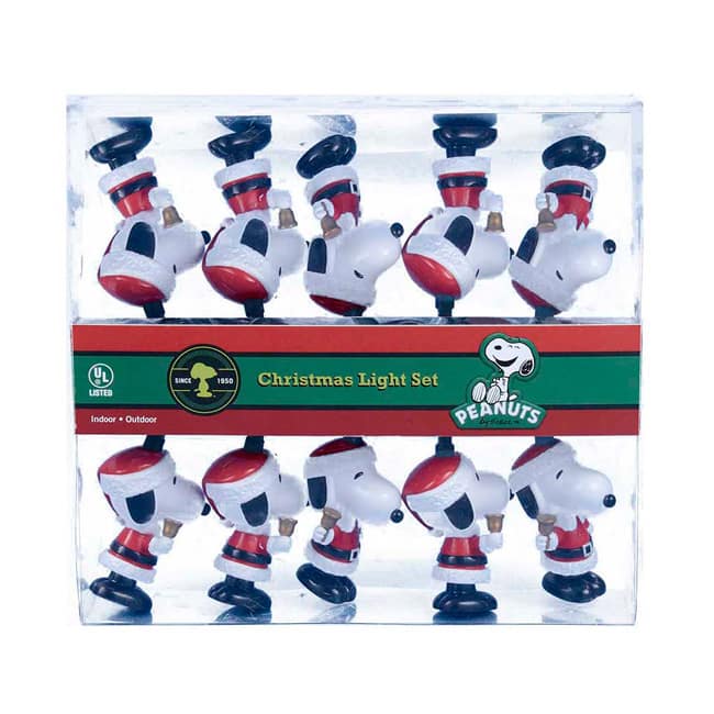 Kurt Adler UL 10-Light Santa Suit Snoopy Light Set