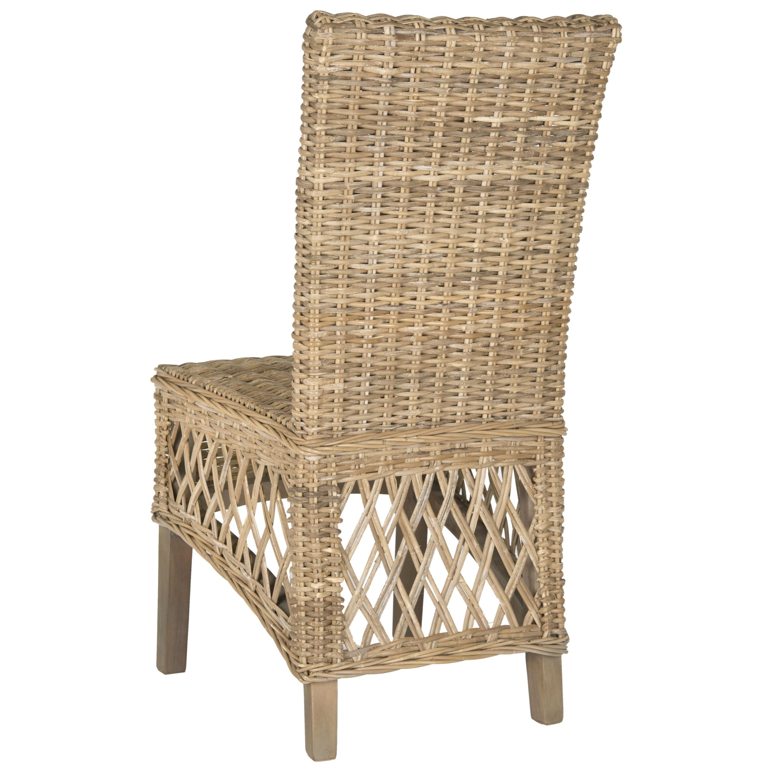 Shop Safavieh Dining Sumatra Kubu Soft Grey Dining Chair Set Of 2 19 3 X 24 8 X 40 5 Overstock 9542169