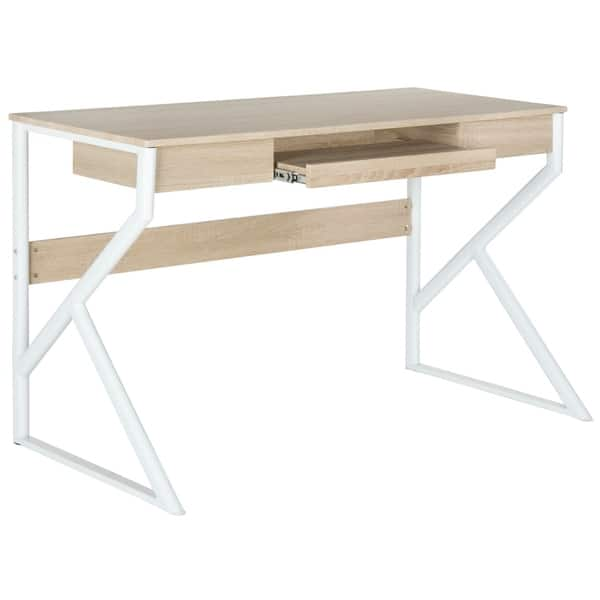 Shop Safavieh Bryant Natural Top White Legs Computer Desk On