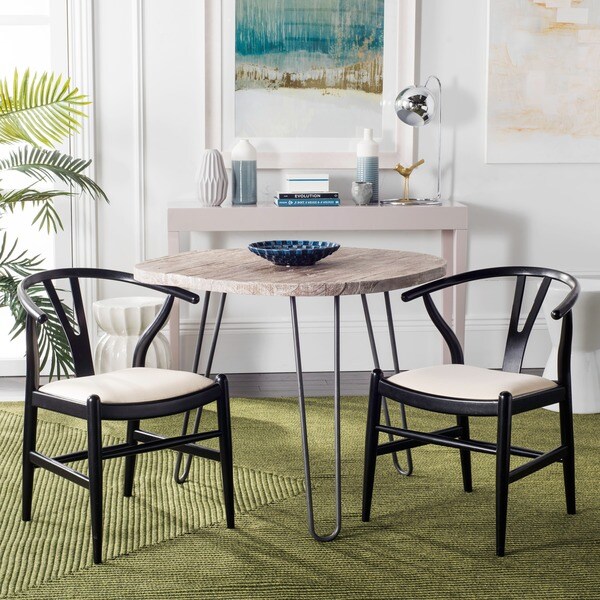 Shop Safavieh Country Classic Dining Aramis Black/ Ivory Dining Chairs
