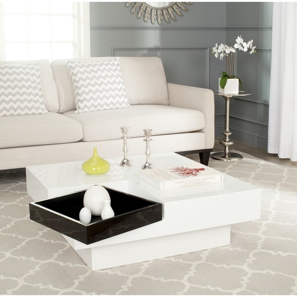 safavieh wesley white/ black coffee table - free shipping today safavieh wesley white/ black coffee table - free shipping today