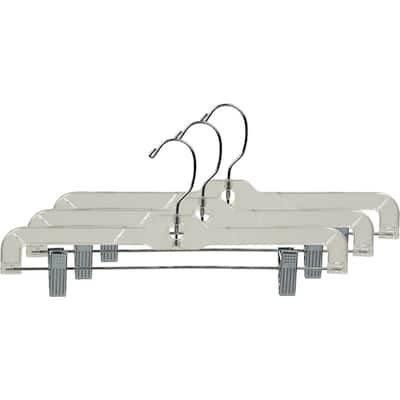 Clear Plastic Bottom Hanger Polished Chome Swivel Hook (Box of 100)