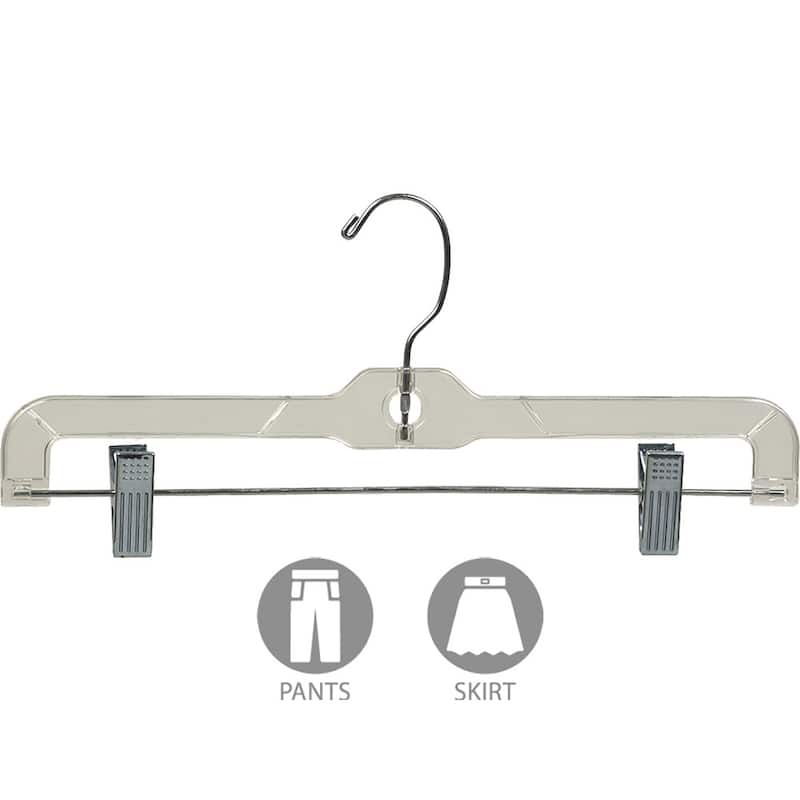Clear Plastic Bottom Hanger Polished Chome Swivel Hook (Box of 100)