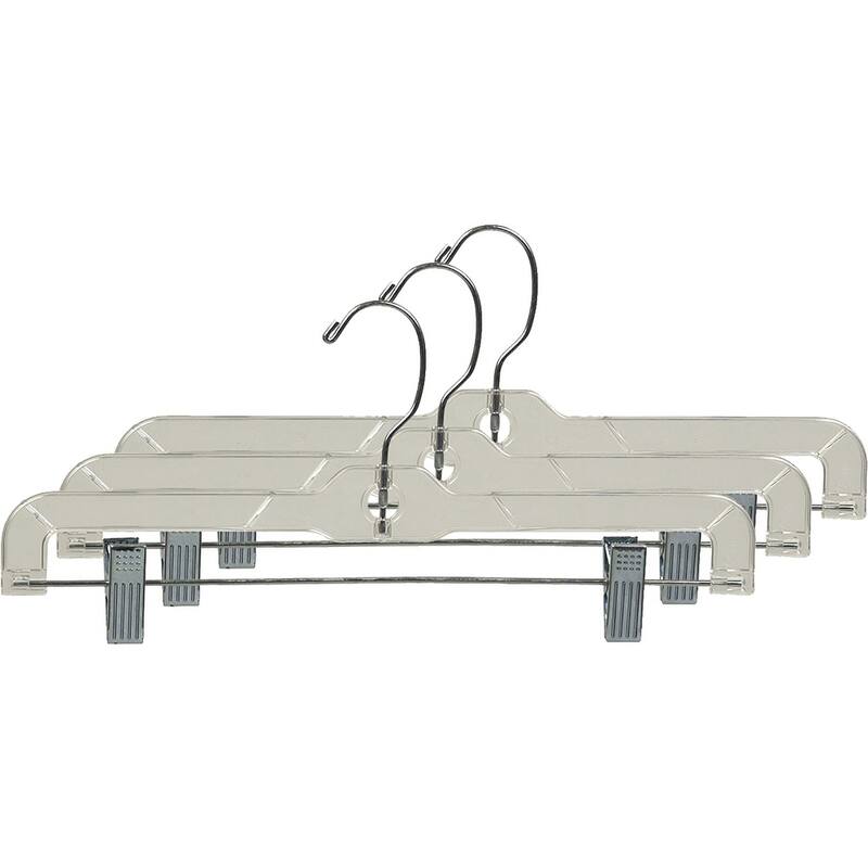 Clear Plastic Bottom Hanger Polished Chome Swivel Hook (Box of 100)