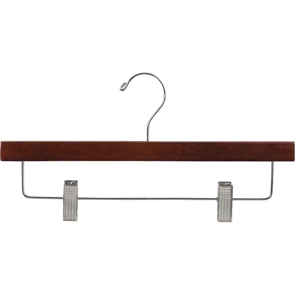 Wooden Walnut Finish Bottom Hangers with Nickel Hook