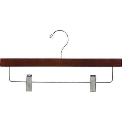 Wooden Walnut Finish Bottom Hangers with Nickel Hook
