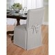 Cotton Herringbone Dining Chair Slipcover - Thumbnail 5