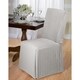 Cotton Herringbone Dining Chair Slipcover - Thumbnail 0