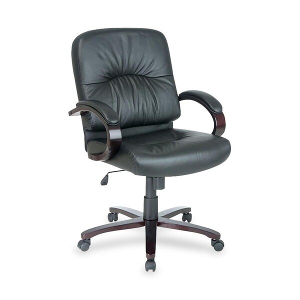 Shop Lorell Woodbridge Series Managerial Mid-back Chair - Free Shipping ...